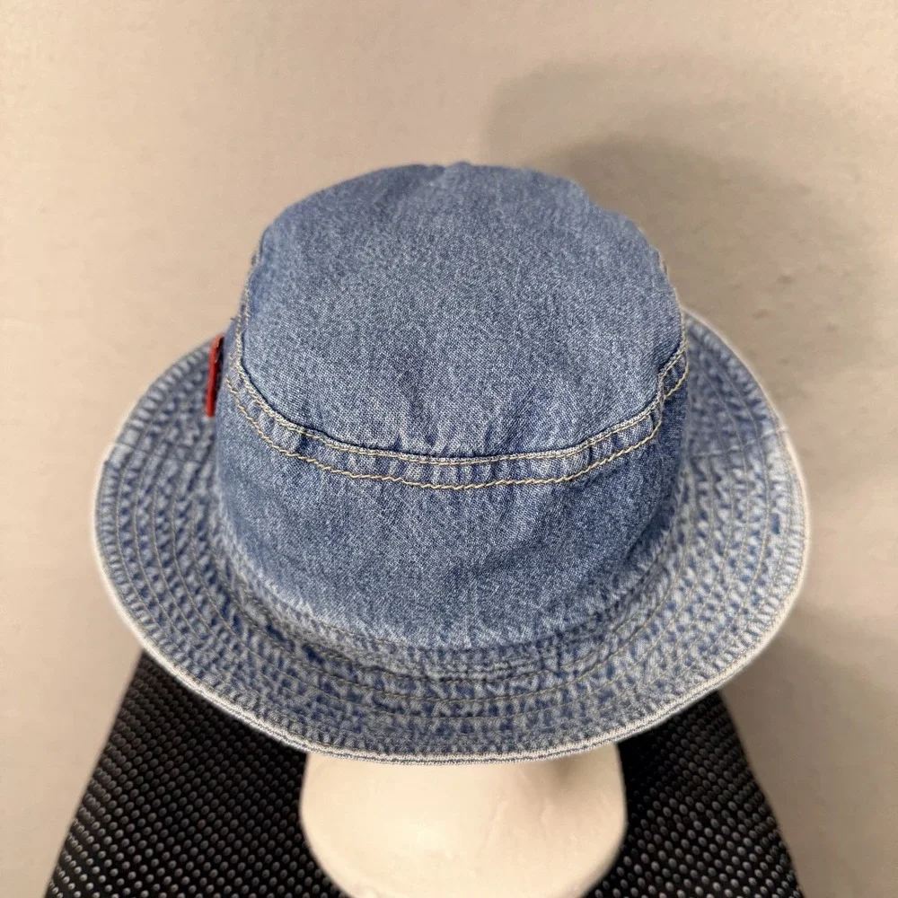 Disney Minnie Mouse Denim Bucket‎ Hat Blue Embroidered Kids Large Y2K Style